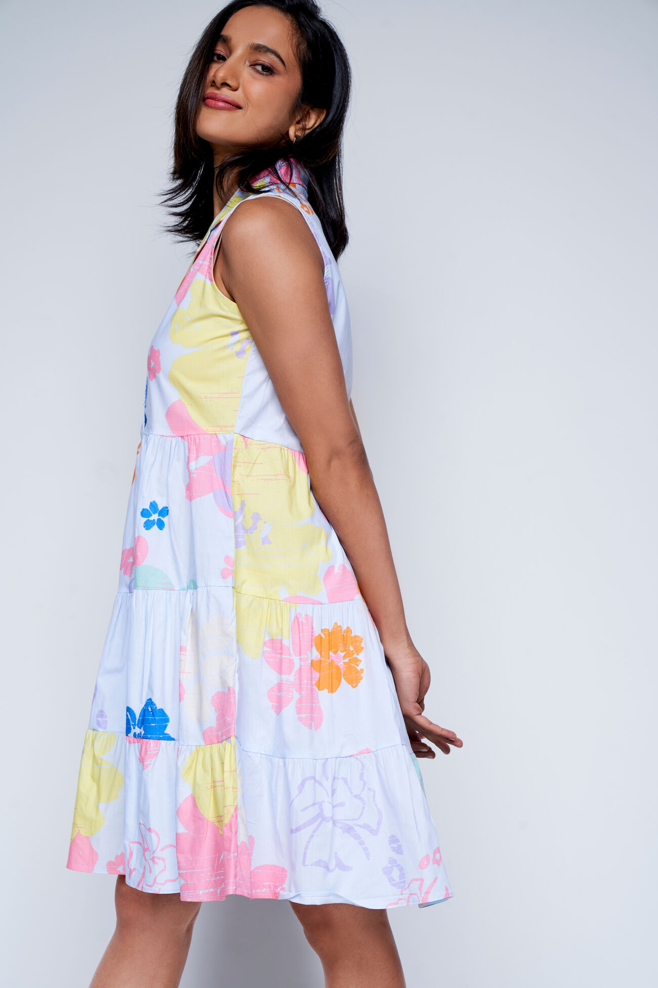 Sky Blue Candy Shop Tiered Dress, Sky Blue, image 3
